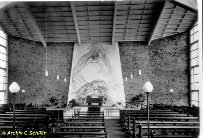 Innenraum der Kirche 1958