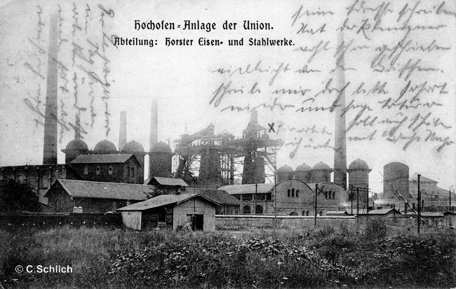 Hochofenanlage der Union_Horst_um 1912
